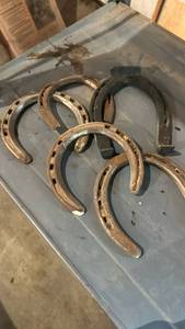 lot 60683 image: Set of 6 Iron Horseshoes