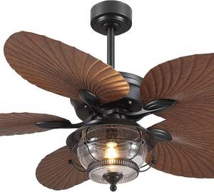$170 Wiviniya 52-Inch Ceiling Fan with Lights and Remote, Wet Rated