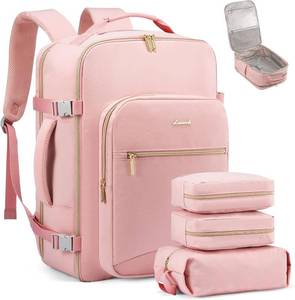 lot 7715 image: LOVEVOOK 40L Travel Backpack Flight Approved Carry-On, 3 Cubes