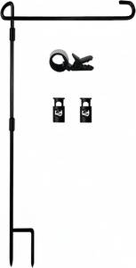 lot 7730 image: Garden Flag Pole Stand Holder for Outside with Clip & Stopper