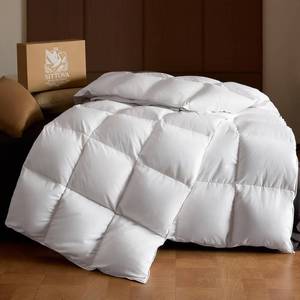 lot 7734 image: $79 Goose Down Fiber Comforter King Size - Breathable 90x106