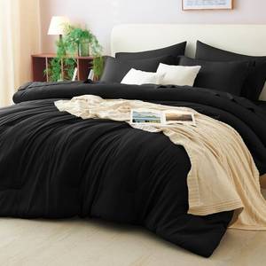 lot 7739 image: CozyLux Queen Size Comforter Set, 7 Pieces Bed in a Bag