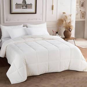 lot 7741 image: $115 Wool Comforter King Duvet Insert, All-Season, Cotton Shell