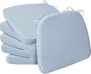 lot 7771 image: $90 AAAAAcessories D-Shaped Chair Cushions, 17 x 16, Set of 6