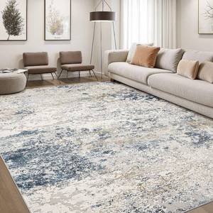 lot 7780 image: $71 DMOYEST Area Rug 7x9 Indoor Neutral Modern Abstract Low Pile