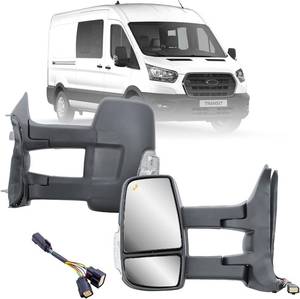 lot 7789 image: $113 Driver Left Side Tow Mirror for Ford Transit 2010-2024 Power BLIS