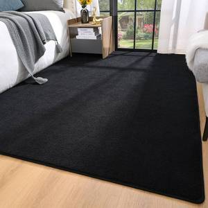 lot 7800 image: Black 4x6ft Memory Foam Area Rug for Bedroom & Living Room