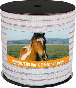 lot 7815 image: $90 1 in x 2000 ft Electric Fence Tape for Livestock Polytape
