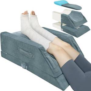 lot 7816 image: $53 KingPavonini 4-Height Adjustable Leg Elevation Pillows, MemoryFoam