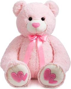 lot 7826 image: HollyHOME Giant Teddy Bear Stuffed Animal Plush 36 inch Pink