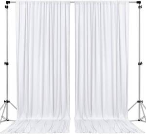 lot 7830 image: AK TRADING CO. 10x10 Polyester Backdrop Drapes w Rod Pockets