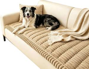 lot 7831 image: Capslpad Dog Couch Covers Washable Sofa Slipcover 27.5x80 Brown