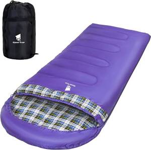 lot 7837 image: $60 GEERTOP Flannel Sleeping Bag for Adults Big & Tall, XXL All-Season