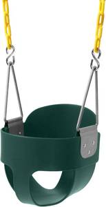 lot 7838 image: High Back Full Bucket Toddler Swing Seat with Yellow Coated Chains