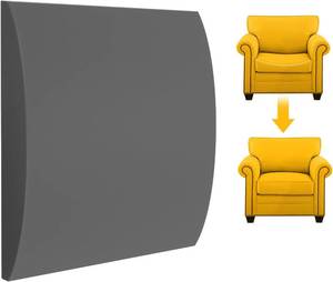lot 7840 image: MYLIFESION Couch Cushion Support for Sagging 20x20x2 in Grey HD