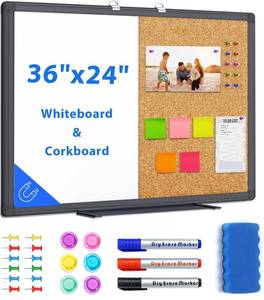 lot 7854 image: $48 maxtek Combination Board, 36x24 Magnetic Whiteboard & Cork Board