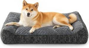 lot 7875 image: JOEJOY Orthopedic Dog Bed, MediumLarge, 35x25, Grey