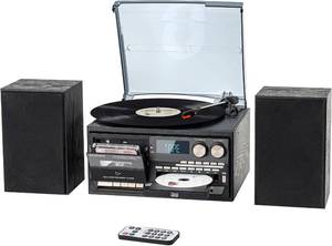 lot 7878 image: $140 10 in 1 Bluetooth Record Player with CDUSBSDAM-FM, Remote