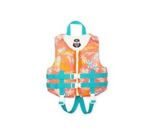 lot 7888 image: Speedo Kids Life Jacket Vest - CoralTeal 30-50lbs