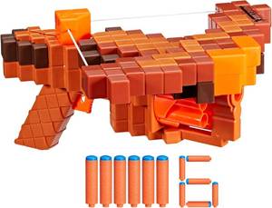 lot 7898 image: Nerf Minecraft Pillagers Crossbow Blaster, 6 N1 Darts, see note.