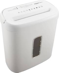 lot 7901 image: Amazon Basics 8-Sheet Cross Cut Shredder, Paper & Credit Card