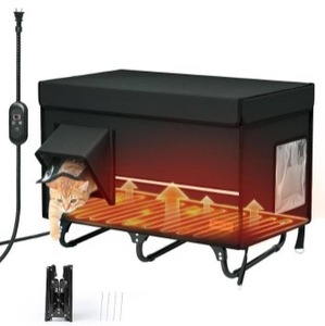 lot 7905 image: $69 Gardner Pet X-Large Collapsible Heated Cat House, Green