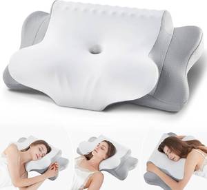 lot 7921 image: Cervical Neck Pillow for Pain Relief - Ergonomic Memory Foam