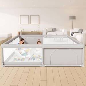 lot 7950 image: $76 79x79 Inch Baby Playpen for Toddlers, IndoorOutdoor with Zipper