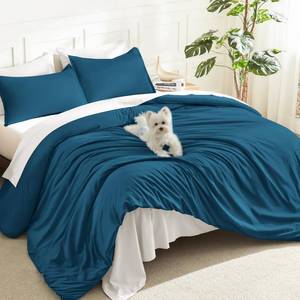 lot 7970 image: $46 Litanika Teal Comforter Cal King 3-Piece Set 104x96in All-Season
