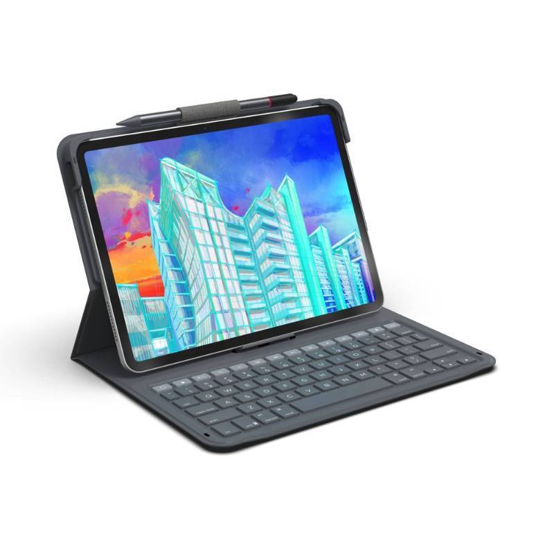 lot 37374 image: ZAGG iPad 10.9 Messenger Folio 2 Keyboard (Keyboard is missing the C button). - Retail $80