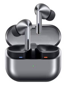 lot 37986 image: Samsung Sm-R630Nzamxar Galaxy Buds3 Pro Bluetooth Earbuds With Charging Case, Silver - Retail $150