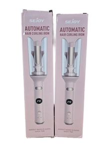 lot 37993 image: Sejoy Automatic Hair Curling Iron 2-Pack with Digital Temperature Display