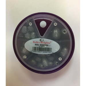 lot 39090 image: Bullet Weights� ESA-16 Lead Egg Sinker Assortment Fishing Weights, 15 Included