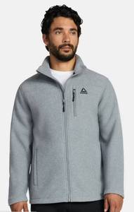 lot 39097 image: Reebok Men and Big Mens Fleece Zip Jacket, Sleet Heather (Size Medium)