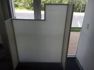 lot 40873 image: Pegboard Display Shelving Unit with Frame 2 Sided
