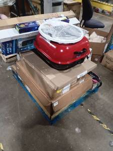 lot 40880 image: Mixed Pallet Lot - Roaster Pan, Medicine Cabinet, Diffuser, Assorted Boxed Items, and More