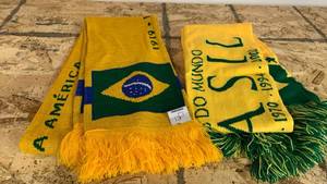 Brasil Soccer Scarves Set of Two - Campeoes Do Mundo & Campeoes Da America UNK60