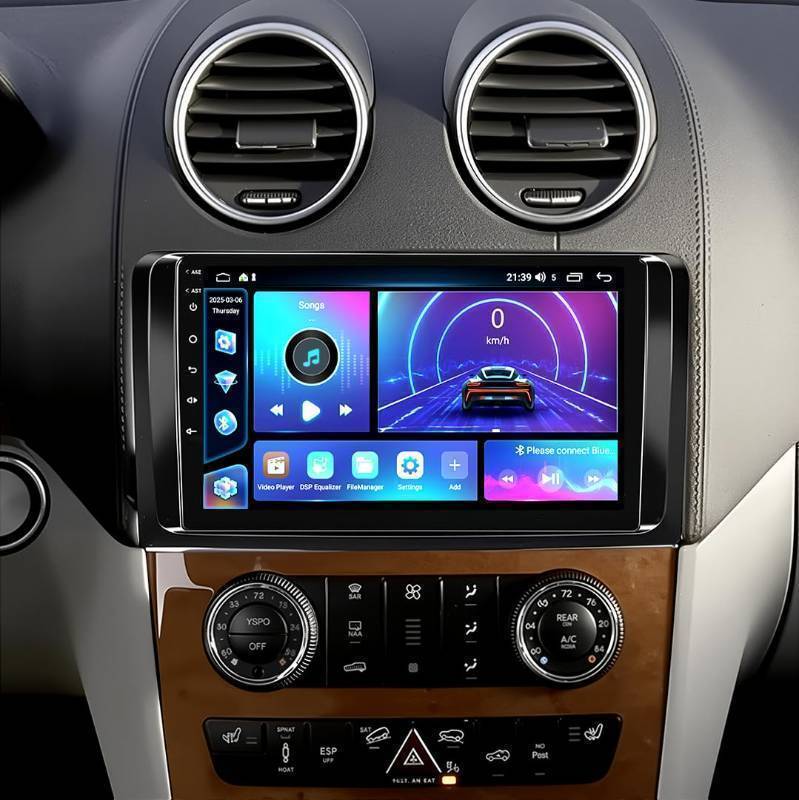 lot 44581 image: Android 13 Car Radio Stereo for Mercedes-Benz ML350 ML5550 GL350 GL450 GL550 2005-2011 Upgrade Radio with Carplay Android Auto 9 inch HD Touchscreen Bluetooth GPS WiFi SWC FM RDS AHD Backup Camera - Retail $150
