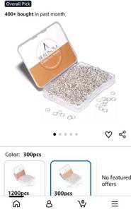 lot 18674 image: Beadnova Silver Jump Rings Set 320pcs - Retail $5