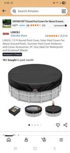 lot 18714 image: LXKCKJ 12 Ft Round Solar Pool Cover for Above Ground Pools - Retail $35
