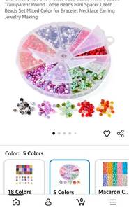 lot 18718 image: Mixed Color Glass Seed Beads Set - Retail $5