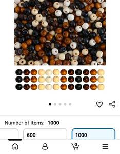 lot 18719 image: Mixed Color Round Wood Beads - Retail $7