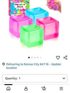 lot 18734 image: Squeeze Cube Fidget Sensory Toys Set - Retail $8