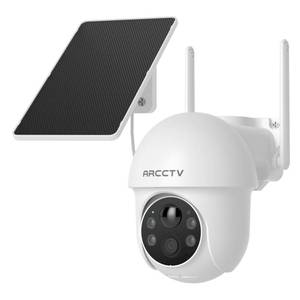 lot 19813 image: ARCCTV Solar Security Cameras Wireless Outdoor, 4MP 360° View Battery Powered Outdoor Camera, Night Vision with Spotlight, 2-Way Audio, PIR Motion Sensor, 2.4G5G Dual Band WiFi, SDCloud Storage - Retail $50