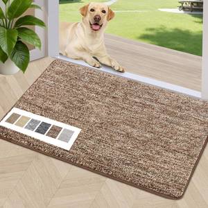 lot 19832 image: REFETONE CoffeeBrown Doormat, 24x36, Indoor Non Slip Absorbent Rug for Entryway, Resist Dirt, Machine Washable, Low-Profile, Ideal for High-Traffic Areas, Housewarming Gift - Retail $26