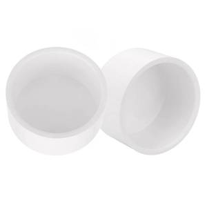 lot 19840 image: 2 Pack 3PVC Pipe End Cap Fitting Schedule 40 Furniture Grade 3 PVC Pipe Plug Adapter for Build Furniture DIY Garden Shelf, White - Retail $11