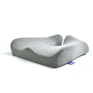 lot 19863 image: Cushion Lab Patented Pressure Relief Seat Cushion for Long Sitting Hours on OfficeHome Chair  Car  Wheelchair - Extra-Dense Memory Foam for Hip  Tailbone  Coccyx  Sciatica - Light Grey - Retail $73