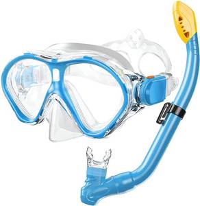 lot 26186 image: Gintenco Kids Snorkel Set, Diving Mask for Children as Unisex Kids Swimming Goggles, Anti-Fog Diving Mask and Dry Top Snorkel Combo Set for Junior and Youth - Retail $24