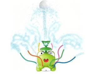 lot 26187 image: Engaging Frog Shower Water Toy to Make Bath Time More Fun Frog Shaped Sprinkler Fun Sprinkler for Exciting Garden Toy for Outdoor Water Games - Retail $25