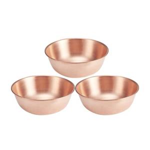 lot 26203 image: Purecopper-Medium 5.11 Round Solid Copper Bowl - Handmade Decorative and Serving Bowls, Bowls for Food, Decoration, Condiments, Salt and Spices (3) - Retail $46